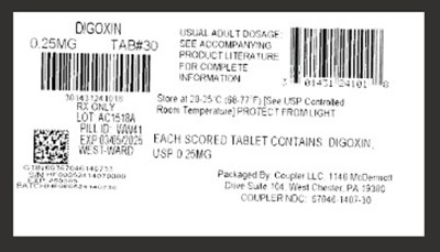 Label (Digoxin 0.25mg)